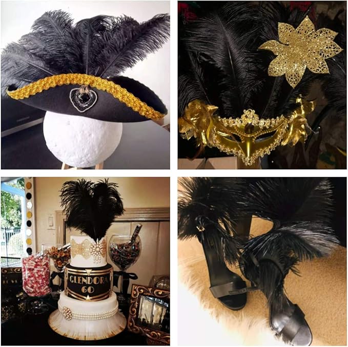 Ballinger Black Large Ostrich Feathers - Image 6