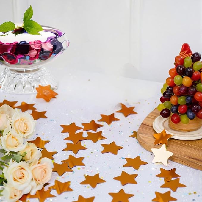 60g Orange Star Confetti - Image 3