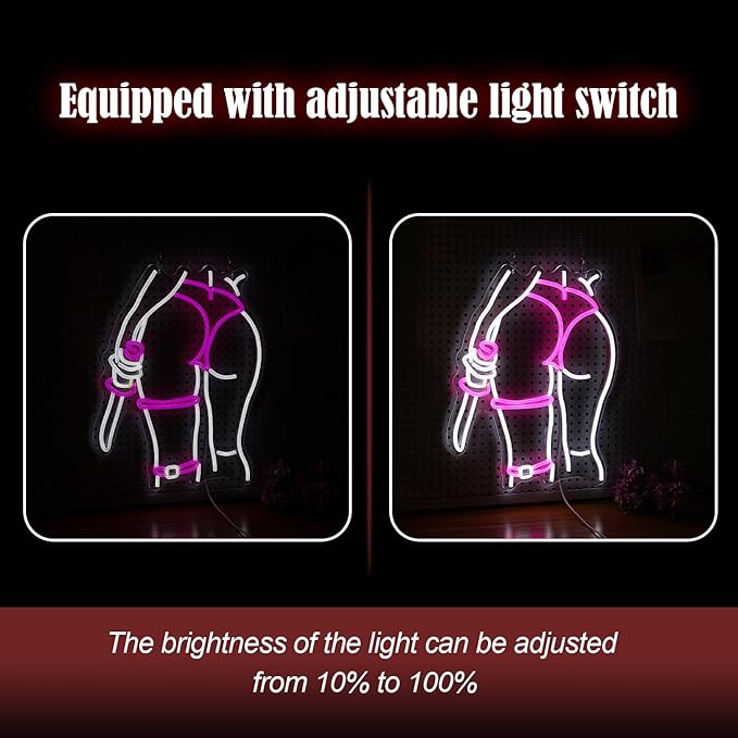 Lady Neon Sign Dimmable USB Powered Girl Back Neon Light - Image 4