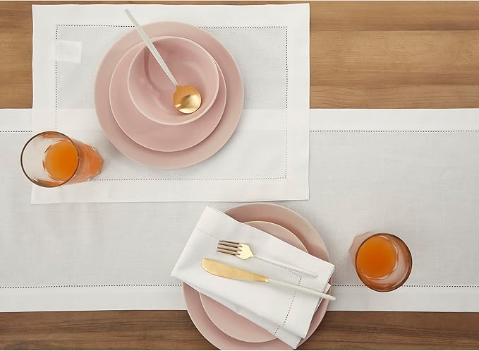Solino Home White Table Runner 90 Inches Long - Image 3
