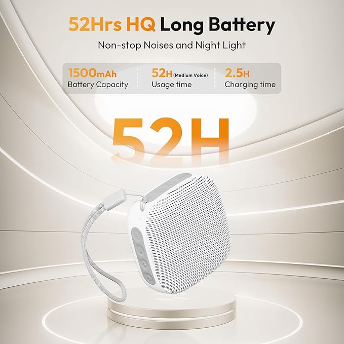 Portable Sound Machine for Travel, 52-Hour Lasting Mini Noise Machine - Image 6