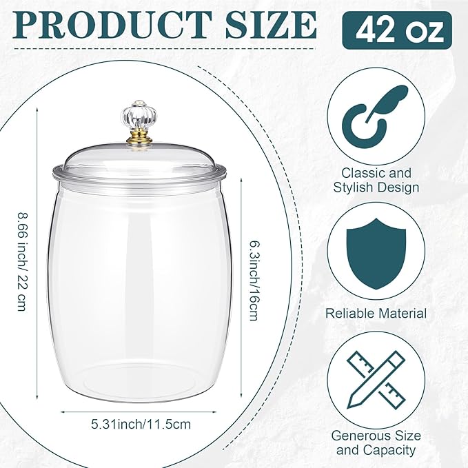 Nuogo 6 Pcs Plastic Candy and Cookie Jar - Image 2