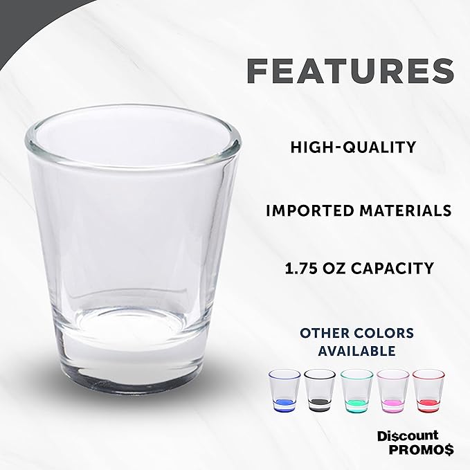 DISCOUNT PROMOS Shot Glasses Set 1.75 oz. Set of 10 Bulk Pack, Wedding Favor - Image 2