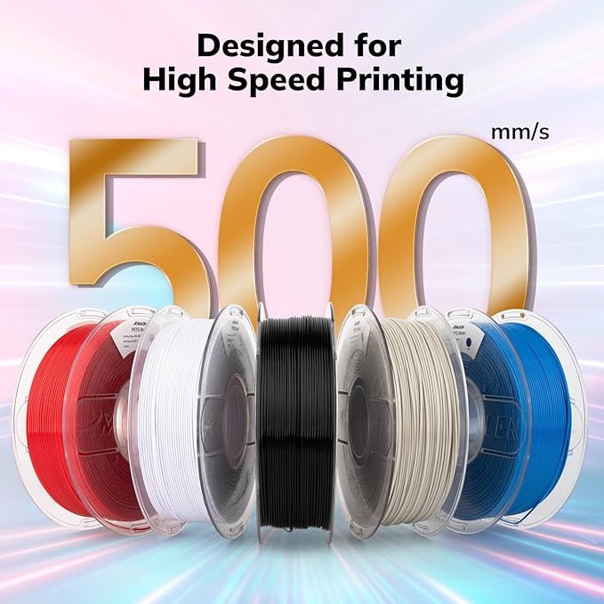 AMOLEN Rapid PETG Basic 3D Printer Filament 1.75mm +/-0.02mm, 500mm/s High - Image 5