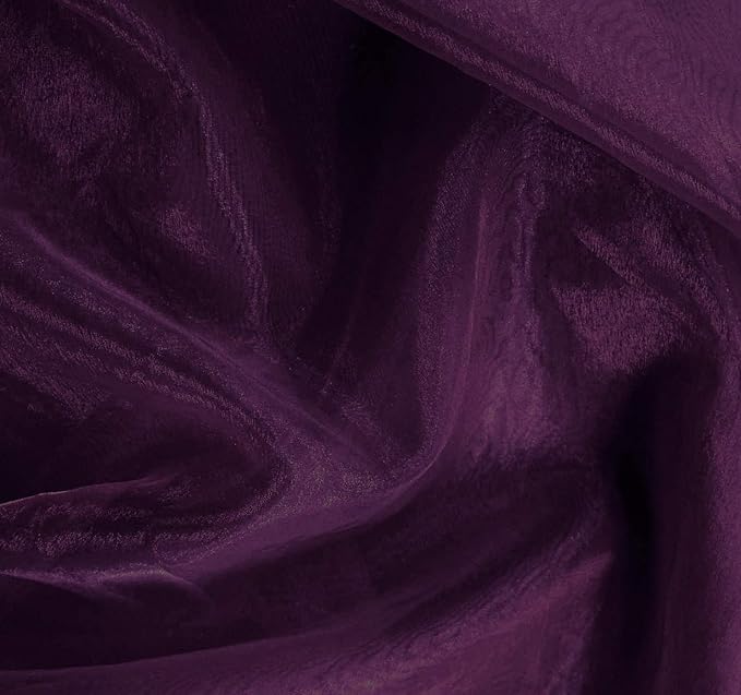 VDS Dark PurpleOrganza Fabric, 50 Yards Continuous, 45” Wide, Wedding Party by VDS