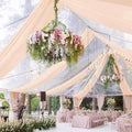 Wedding Arch Draping Fabric 5FTx20FT 2 Panels Ceiling Drapes Champagne Party by FUHSY