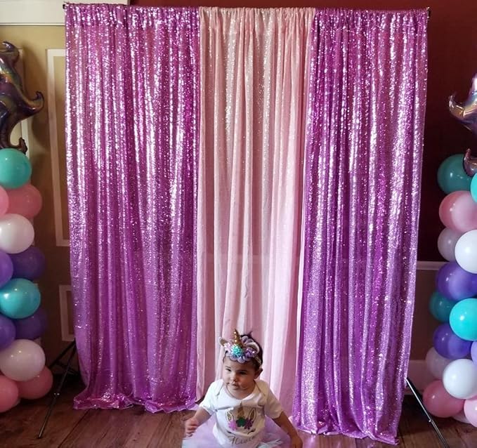 4Pcs 2Ft x 8Ft Sequin Backdrop Curtain, Glitter Photography Background - Image 7