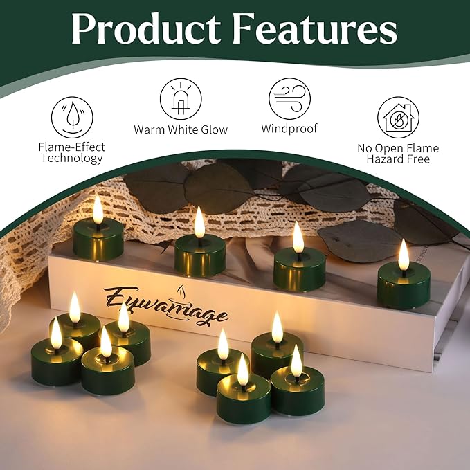 Eywamage Green LED Tealights - Image 5