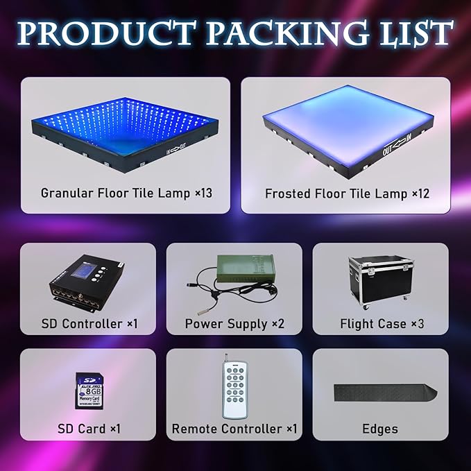 Dance Floor Stage Lights-Tempered Glass - Image 7