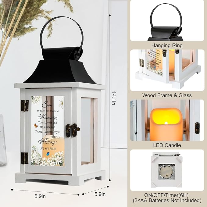 Memorial Lantern Bereavement Sympathy Gifts in Memory of Loved One Memorial - Image 4