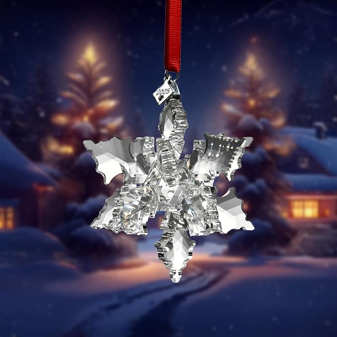 2025 Annual Edition 3D Crystal Snowflake Ornament Christmas Ornament Home Decor - Image 6