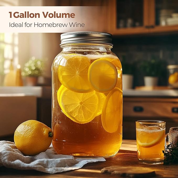 ComSaf 1 Gallon Wide Mouth Mason Jars 2 Pcs, 128 oz Glass Jars - Image 4