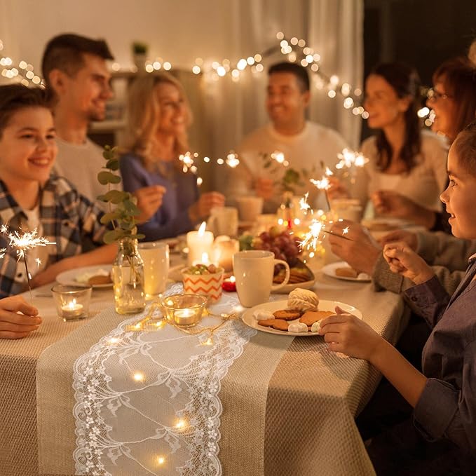 Xinnun 12 Pcs Burlap Table Runner - Image 4