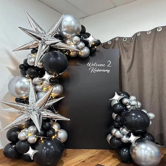 6 Pcs Explosion Star Foil Balloons- 12 Point Star Balloons - Image 4