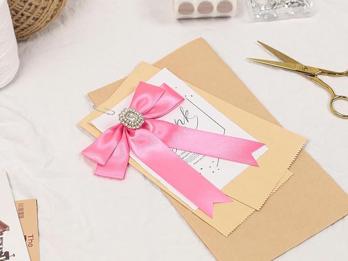 Hot Pink Satin Ribbon 1 inch X Continuous 25 Yards, Single Face Polyester - Image 7