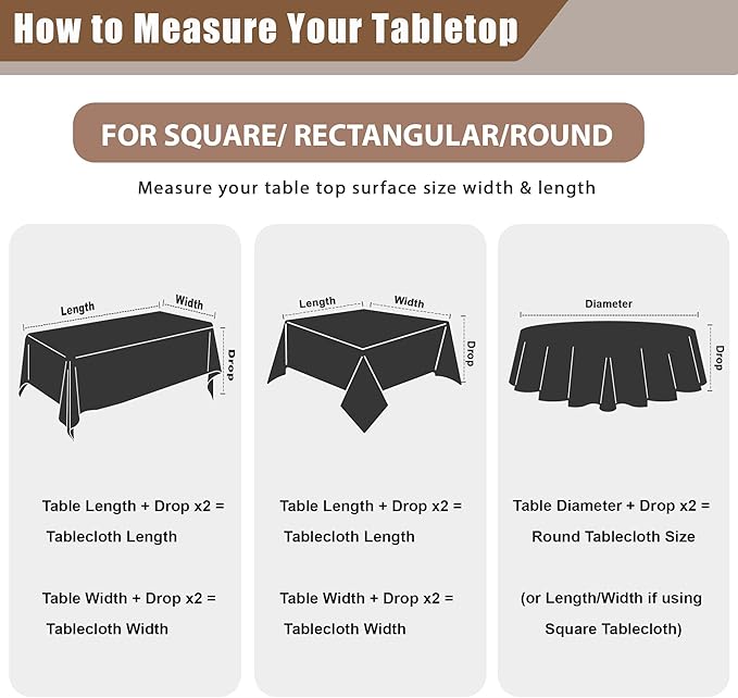 Fitable 6 Pack White Round Table Clothes - Image 3