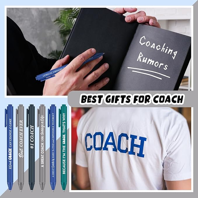 24 Pcs Coaches Appreciation Gifts Ballpoint Pen Sports Thank You Work Pen - Image 3