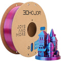 Silk PLA Filament 1.75mm Red Blue Dual Color PLA 3D Printer Filament 2 in 1 by 3DHoJor