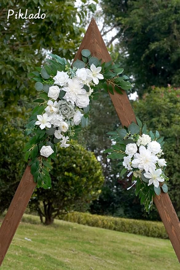 Faux Flower Swag Set of 2 for Wedding Welcome Signs Floral Swag Wedding - Image 5