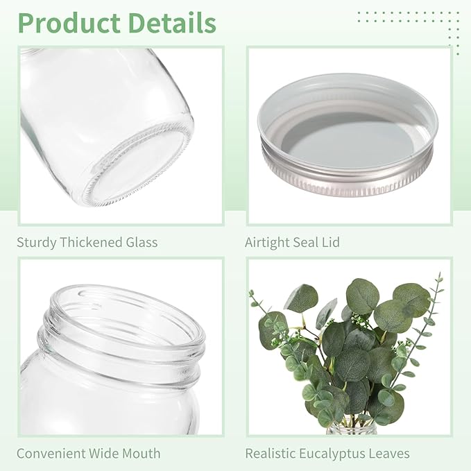 10 Set Mason Jar Centerpieces for Tables Centerpiece - Image 3