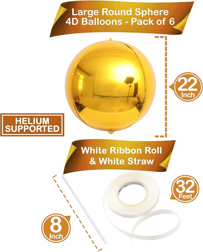 KatchOn, Large Gold Foil Balloons - Image 2