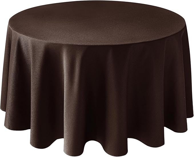 Biscaynebay Textured Fabric Round Tablecloths 90", Parties etc. Machine Washable by Biscaynebay