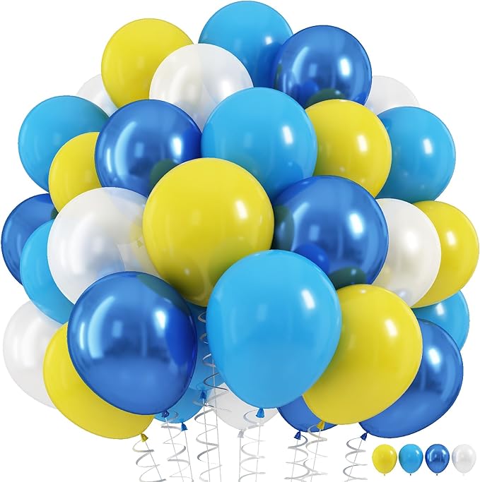 Blue and Yellow Balloons Set by HILAVO