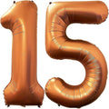 Number 15 Orange Balloons 40 Inch Giant Foil Helium by LHOAVWE