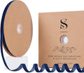 Navy Blue Christmas Velvet Ribbon by Unknown