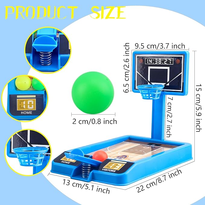 12 Pack Mini Basketball Game Toys Tabletop Basketball Game Desktop Basketball - Image 2