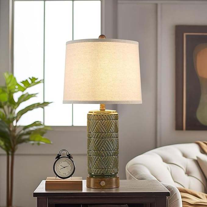 RORIA Set of 2 Retro Touch Table Lamps - Image 4