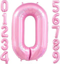 Light Pink 0 Balloon, Pastel Pink 0 Balloons Number, 40 Inch Helium Foil Mylar by BBPOOL