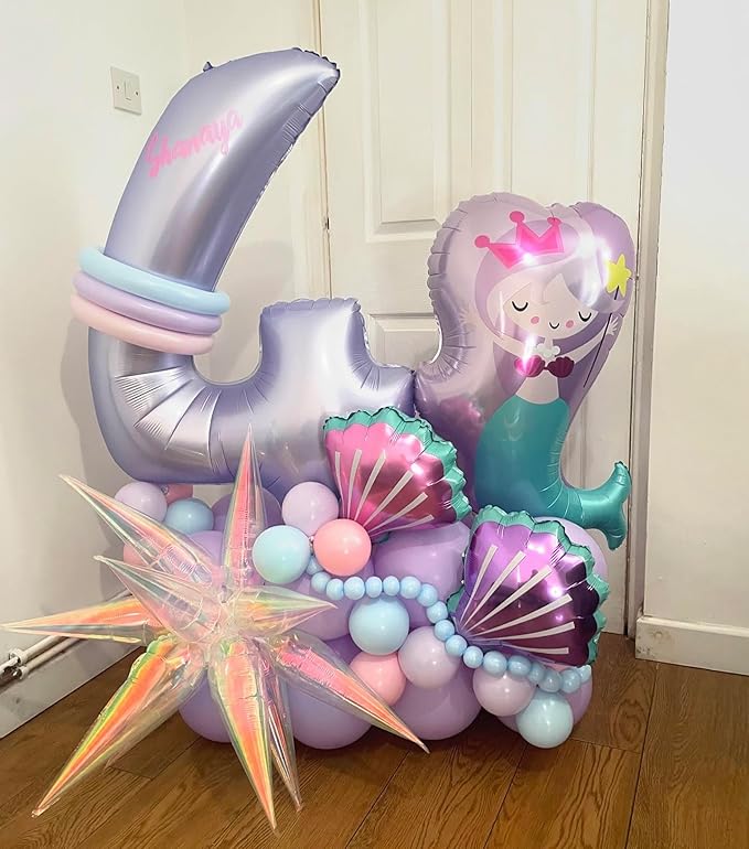 3pcs 26inch 3D iridescent Laser transparency Explosion Star foil balloon - Image 5