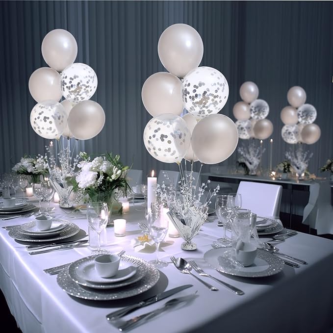 4 Set Silver Balloon Centerpieces - Image 6