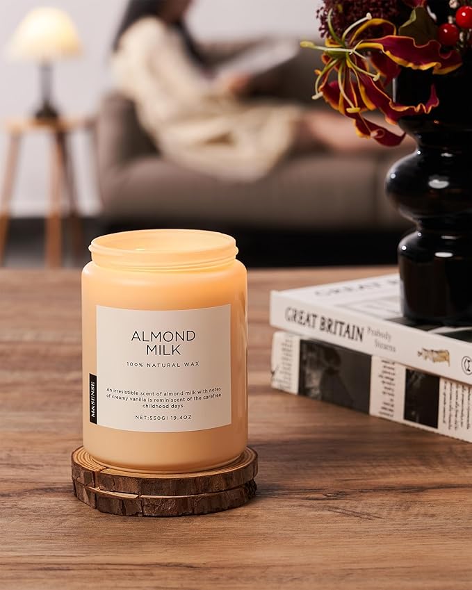 M&SENSE Almond Milk Scented Candles - Image 5