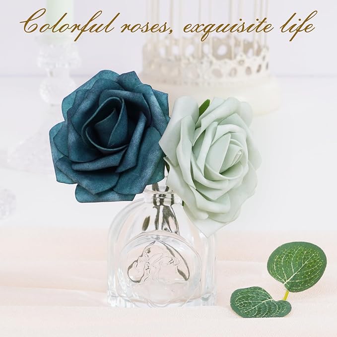 BLEUM CADE 36Pcs Artificial Flowers Fake Roses - Image 4