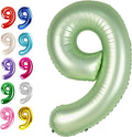 Big Sage Green 40 Inch 9 Balloon Number, Jumbo Giant 9th 19 29 39 49 99 by Upgesy