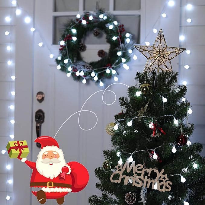 Minetom 66 Feet 200 Led Globe Ball String Lights - Image 7