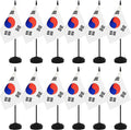 12 Pack Korea Desk Flags, Korean Desktop Flag, Small Miniature Office Flags by Unknown