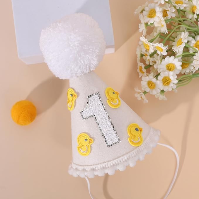 Little Yellow Duck 1st Birthday Party Hat - Image 9