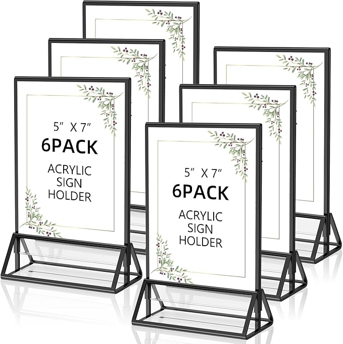 Acrylic Sign Holder 5x7 Display Stand, Acrylic Frames by PPH-SisyPurchaseNow