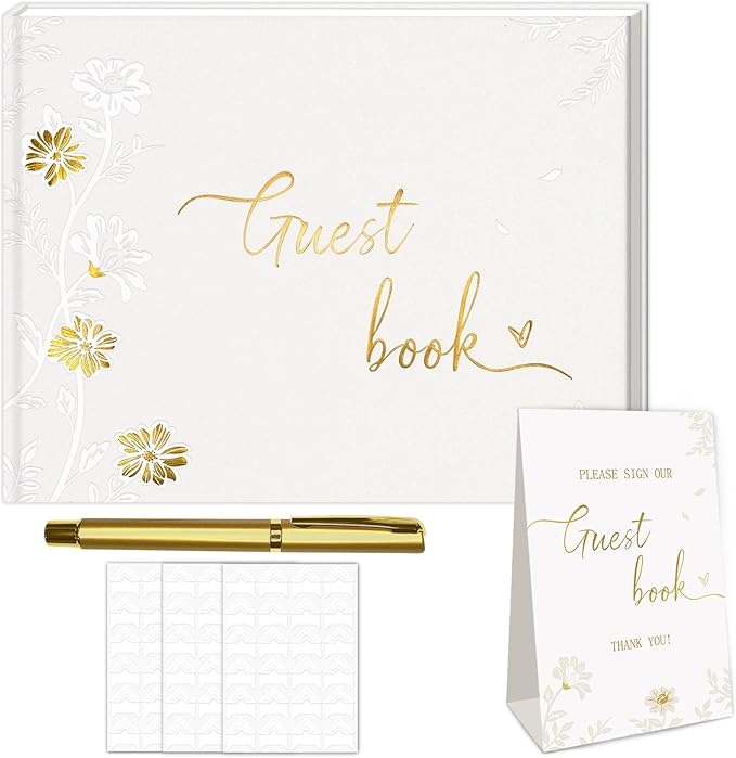 FREXISYN Wedding Flower Guest Book 9x7'' by Unknown