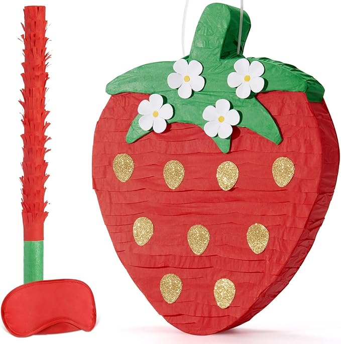Wernnsai Red Strawberry Piñata For Kids by WERNNSAI