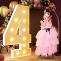 imprsv 4FT Marquee Numbers, Light Up Numbers 4 by Letsmakeitimpressive
