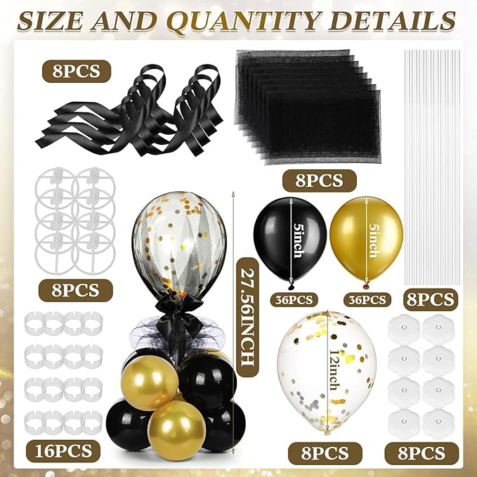 BBTO 8 Set Table Centerpieces Balloons Stand Kit - Image 2