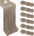 6 Pack Nude Cheesecloth Table Runner 10ft Boho Gauze Fabric Cheese Cloth Table by Pepmily