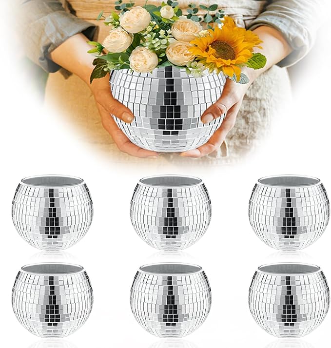 6 Pcs Disco Vase by MXOYOXM