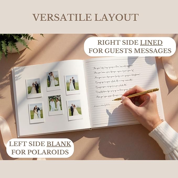 Wedding Guest Book for Guests to Sign, Elegant Wedding Guestbook Ideas - Image 5