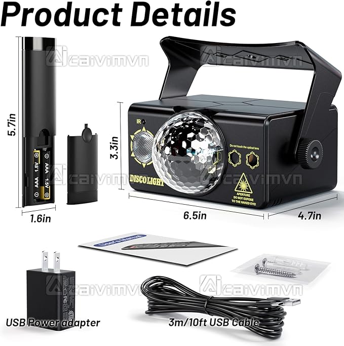 Party Lights Disco Ball Light Dj Disco Lights LED Stage Strobe Lights Projector - Image 5