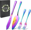 Personalized 4 Piece Wedding Cake Cutting Set, Custom Names Cake Knife and by Unknown